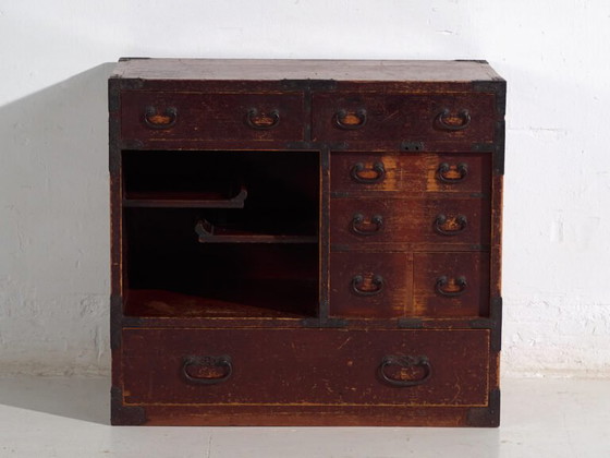 Antique Japanese cedarwood choba-dansu, Meiji/Taishō period (c. ) #45 – Chest of drawers, Cast Iron (photo 12 of 40)
