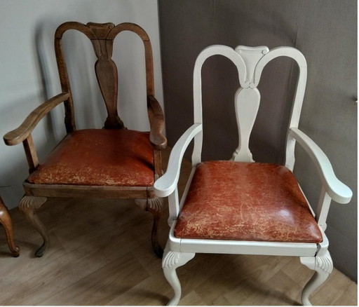 Par de Sillones estilo Queen Anne
