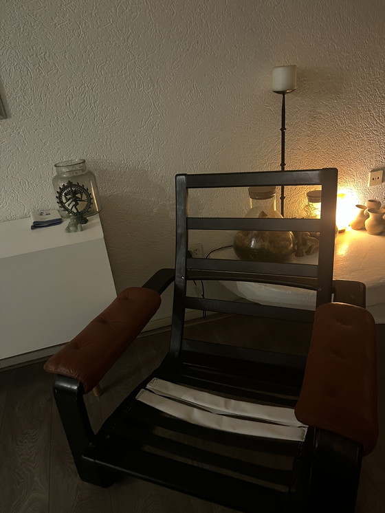 Image 1 of Coja lounge stoel - cognac - 60’s design - echt leer- design by Sven Ellekaer