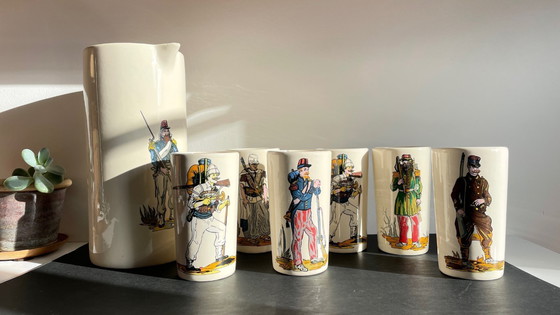 Image 1 of Set da aranciata vintage in ceramica