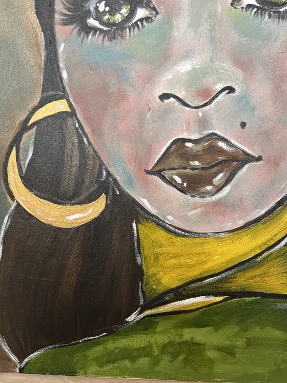 Image 1 of Schilderij Acryl Op Katoen 100 x 100