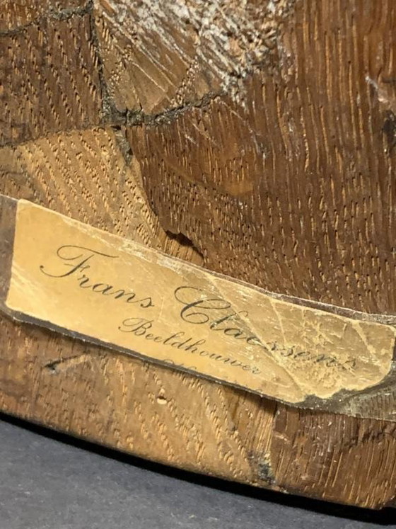 Frans Claessens, Levensgrote Buste van Pablo Picasso, Gesneden Hout, Jaren 30 – Beeldhouwkunst, Wood (photo 8 of 14)