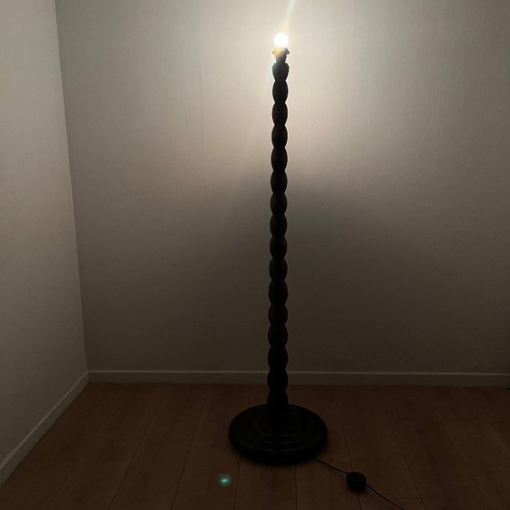 Image 1 of Base de lámpara de pie de madera torneada, 1980