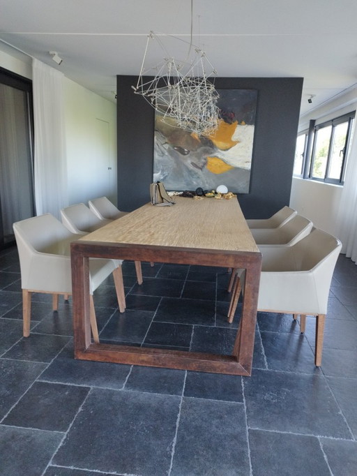 6x chaises de salle à manger en pyrite Leolux