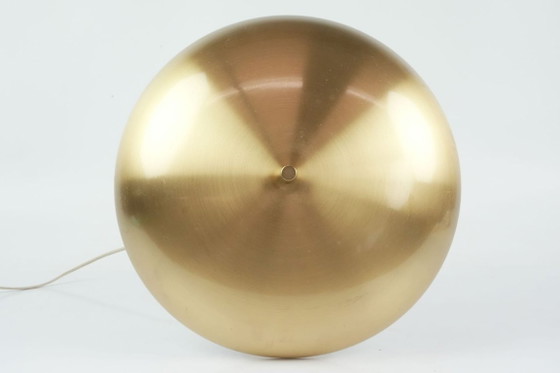 Image 1 of Boréns Borås B8456 – Brass and leather table lamp – Scandinavian design – Sweden, 1950s
