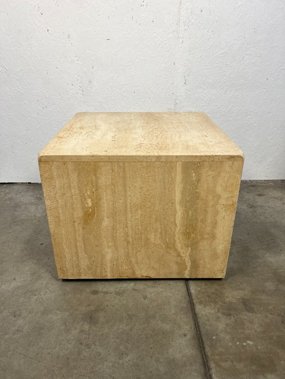 Image 1 of Tavolino da caffè/tavolino vintage. Travertino, Italia, anni '80