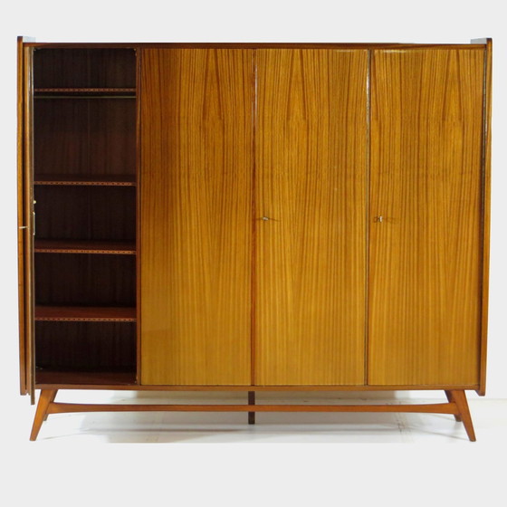 Image 1 of Grande armoire vintage Mid Century à 4 portes, années 1960