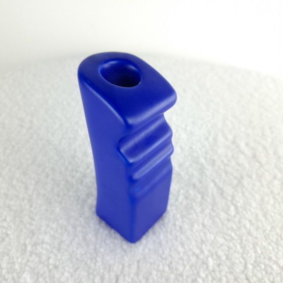 Image 1 of Vintage Asa kandelaar Memphis Milano design jaren 80 blauw