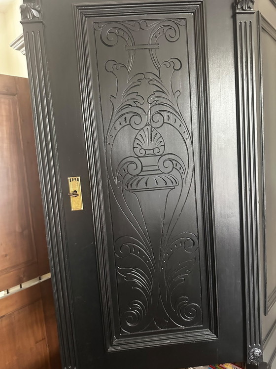 Armadio antico di Praga, Armadi contenitori, Legno, Ottone, Nero (foto 2 di 5)