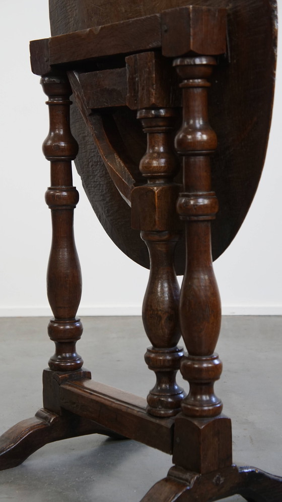 Image 1 of 17th Century Antique Folding Table/Side Table