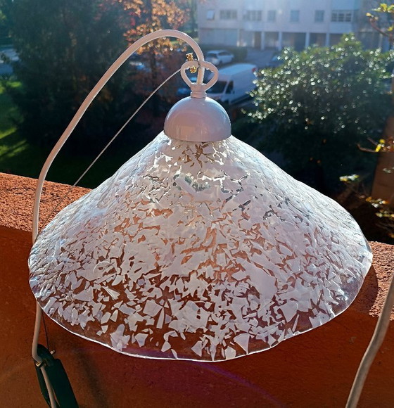 Image 1 of Lustre MURANO à hauteur réglable / Effet glace lumineux Sylcom Nouveau