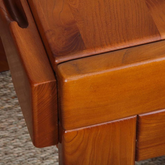 Image 1 of Coppia di comodini in olmo per Maison Regain, 1970