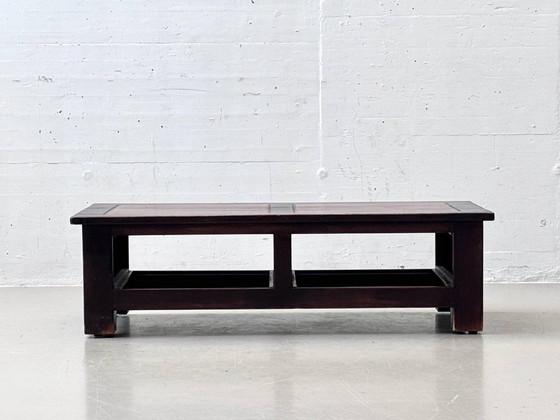 Massieve salontafel in koloniale stijl met 2 lades – Wood (photo 15 of 15)