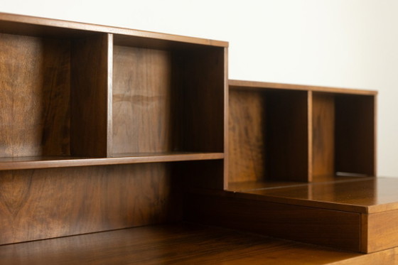 Image 1 of Silvio Coppola, for Bernini. Walnut stepped sideboard. 1960s.