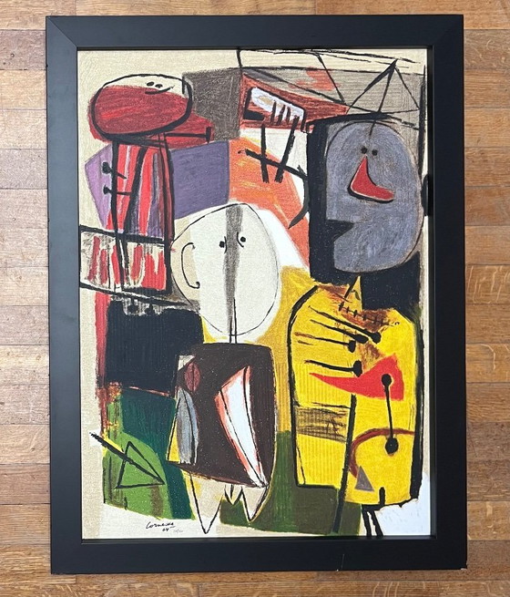 Image 1 of Firmato; Guillaume Corneille Terragrafia su tela Charlie Parker Cobra incorniciato