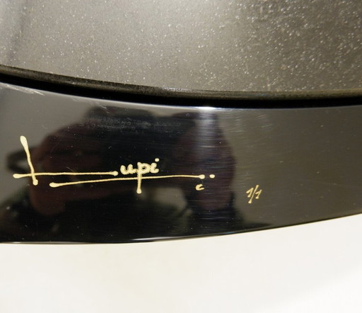 Großer Antonio Lupi Couchtisch 1/1, schwarze Granitplatte – Italien