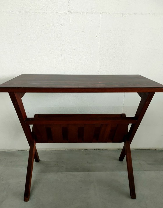 Image 1 of Vintage 1950s/60s book table side table magazine table (Van Teeffelen style)