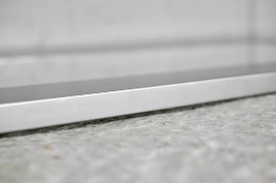 Image 1 of Grote stalen spiegel 70's