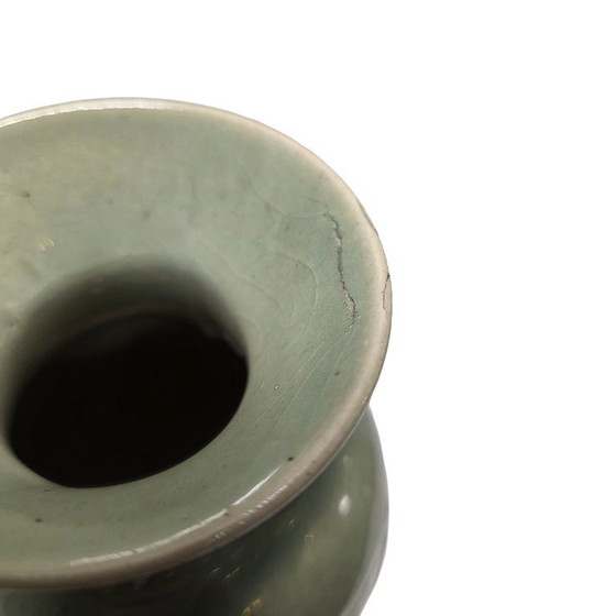 Image 1 of Vintage ceramic Asian vase with mountain landscape, 20th century