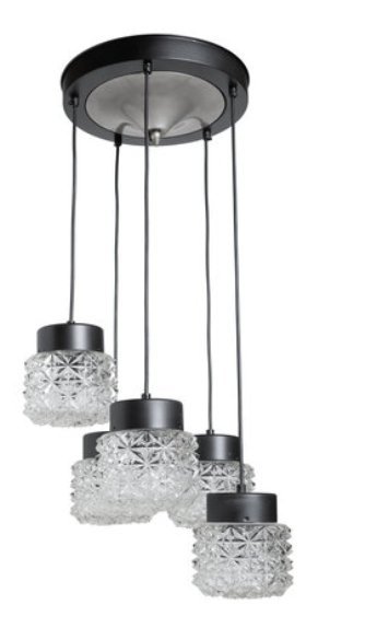 Image 1 of Lampe suspendue cascade de Raak Design en verre 1960.