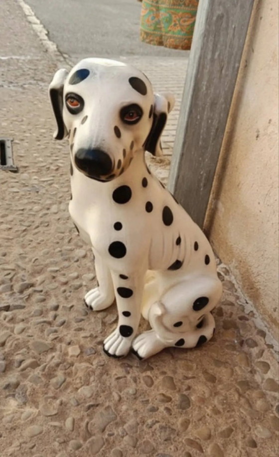 Glazed ceramic statue of a Dalmatian dog – Italy, circa 1970 – Decorative Objects, Porcelain, Vintage (photo 6 of 6)