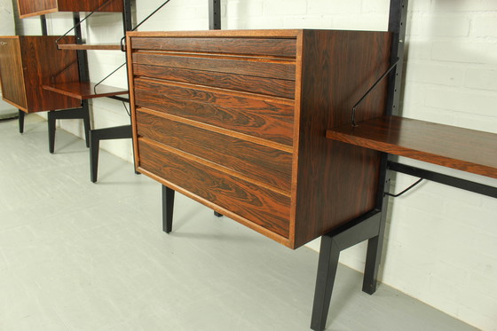 Image 1 of Xl Danish Modular Teak Wandschrank In Rosenholz Von Poul Cadovius, 1960S