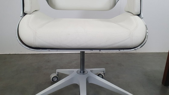 Image 1 of Interstuhl Silver 162S Bürostuhl, weißes Leder, James Bond