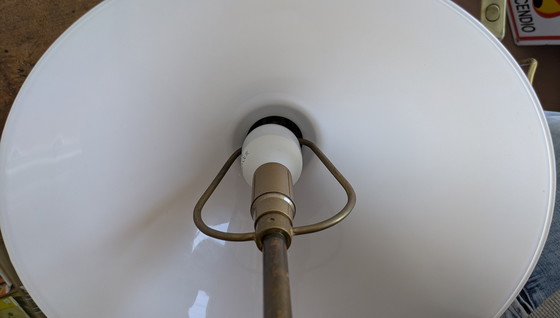 Image 1 of Lampada da tavolo Art Déco in ottone opalino