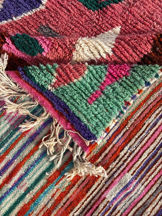 Image 1 of Modern Moroccan Berber Rug 200x300 cm– Handmade Wool Geometric Area Rug, Pink Boujad Style