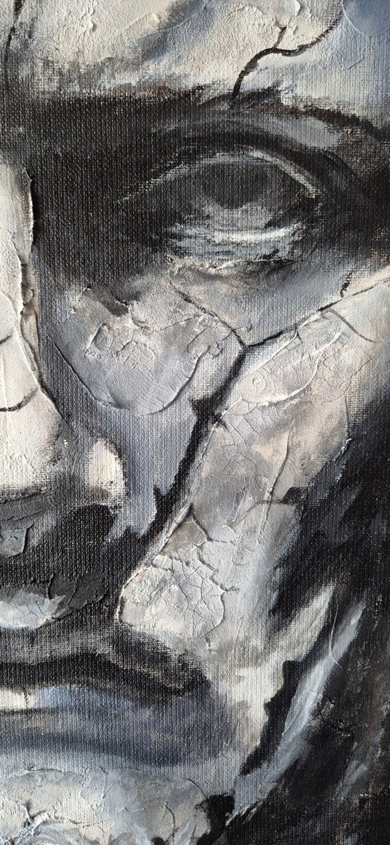 Beneath The Cracks - Acrylic on Linen Canvas Painting – Paintings & Drawings (photo 5 of 9)