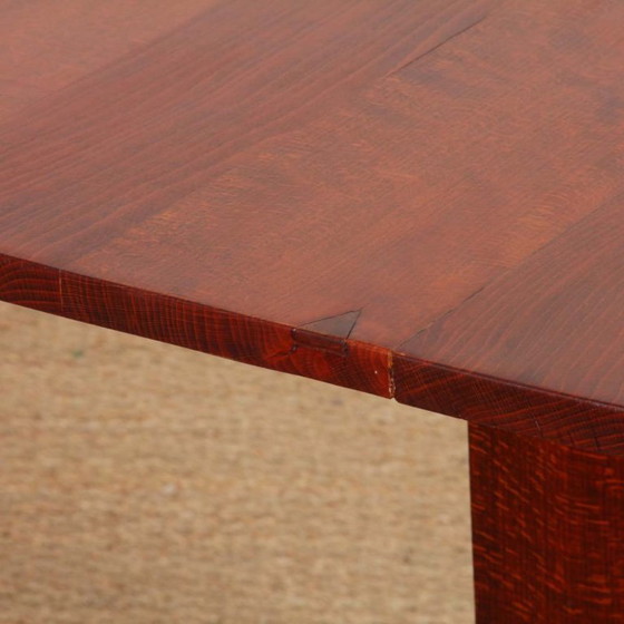 Image 1 of High wooden table, French work from the 1940s