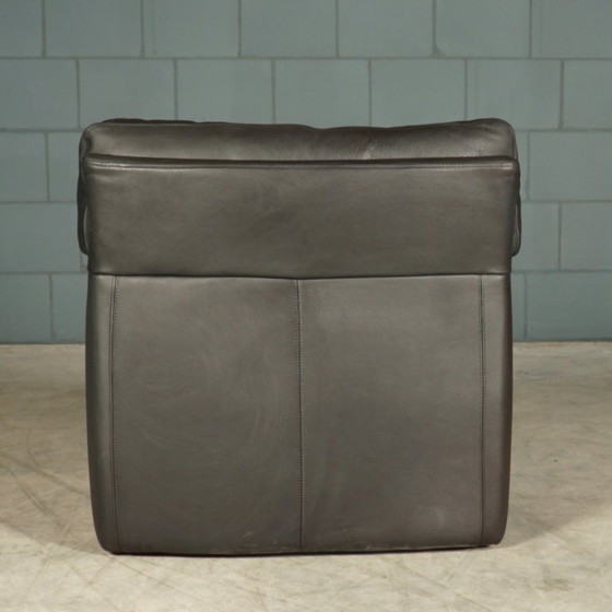 Image 1 of Zona de estar/conjunto de asientos de diseño – cuero negro – Brühl