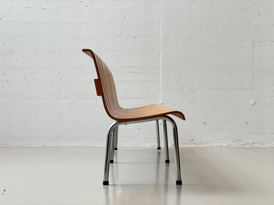 Banc en hêtre moulé stratifié avec piètement en tube d'acier, années 1960 – &Tradition, Wood (photo 10 of 18)