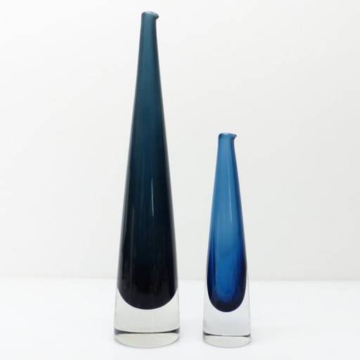 TIMO SARPANEVA – Pair of Jääpuikko Icicle vases for Iittala, Finland, 1958-1966 