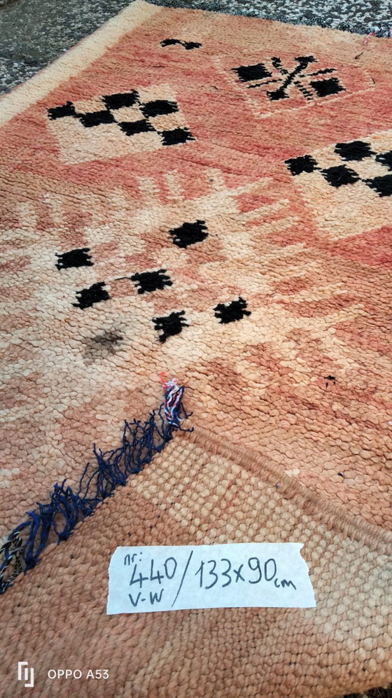 Image 1 of Handgeknoopt Berber kleed wol 133x90cm