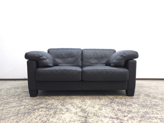 Image 1 of Canapé design deux places anthracite De Sede ds 17 en cuir, canapé de salon wk