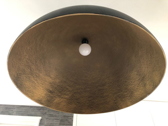 Image 1 of Half dome lamp Ø 90 cm – carbon, gold/anthracite – Duran Interiors
