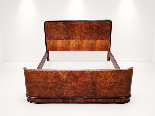 Raro letto Art Déco di Osvaldo Borsani – tweepersoonsbedden, Wood, Glass (photo 2 of 8)