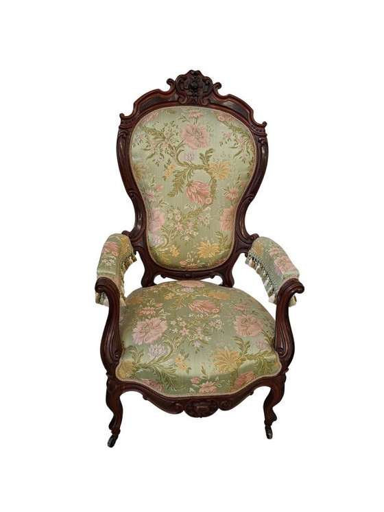 Image 1 of Paire de fauteuils d'époque à dossier ballon – Style néo-rococo (XIXe siècle)