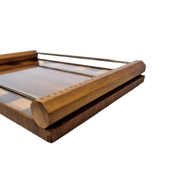 Image 1 of Vassoio in legno in stile Art Déco francese
