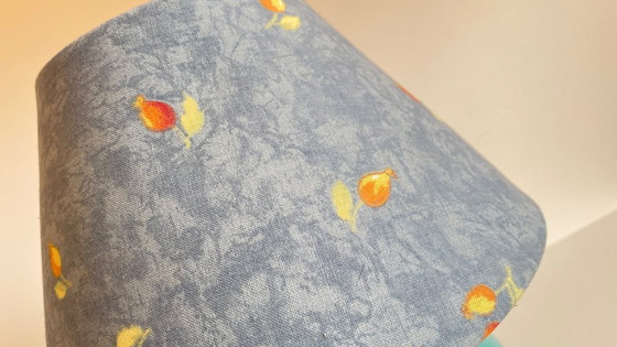 Image 1 of Vintage Ocean Blue Ceramic Lamp