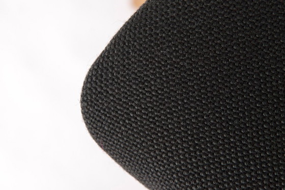 Image 1 of Set of 6 Vintage German Dining Chairs – 1960s/1970s Mid Century Beechwood Chairs, Newly Upholstered in Dark Brown Fabric