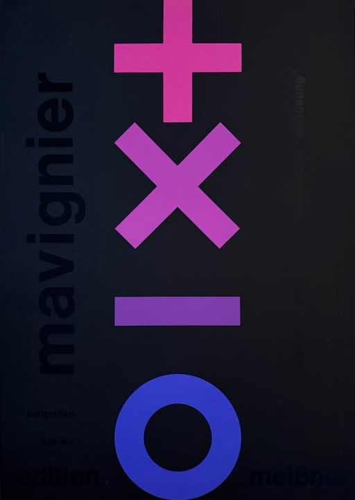 Almir Mavignier (1925-2018),  Poster for the exhibition Meißner Edition (addition permutation subtraktion auflösung), 1973, Prin