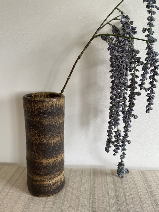 Earthenware turned vase