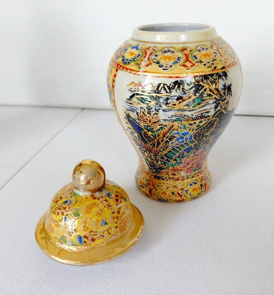 Set 3 Vasi Vintage Geisha Giapponesi Satsuma, Anni '60/'70 – Porcelain (photo 16 of 16)
