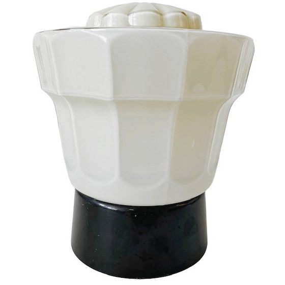 Image 1 of Thabur Art Deco Plafondlamp beige 1930'S plafonnière