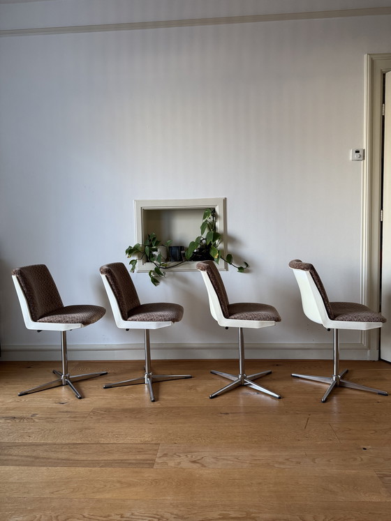 Image 1 of Vintage chrome swivel chairs
