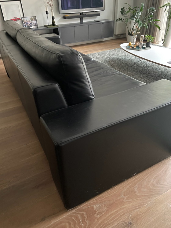 Rolf Benz EGO 4-seater Sofa black leather (photo 3 of 8)