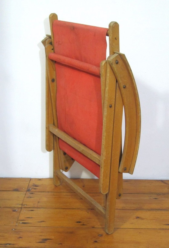 Image 1 of Chaise de jardin pliante vintage des années 1940
