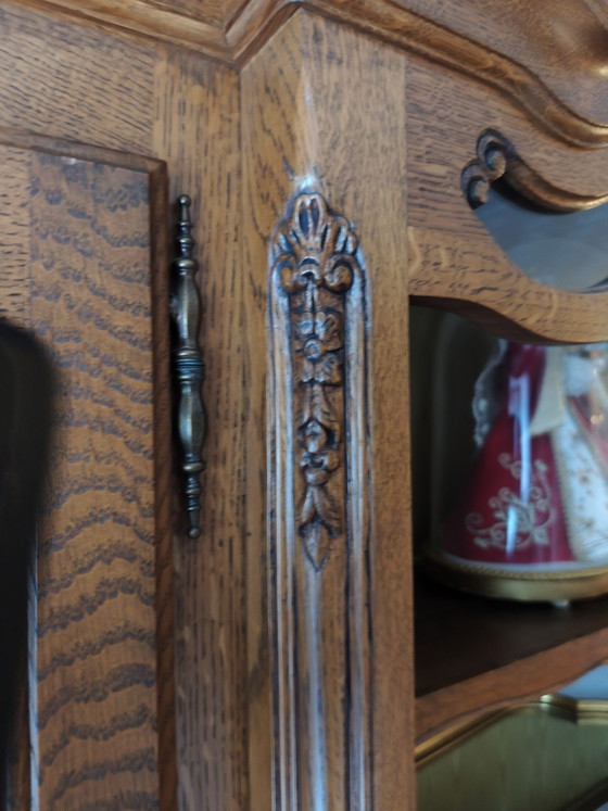 Vintage wall/buffet cabinet in Louis XV style – Wall cabinet, Wood (photo 9 of 15)